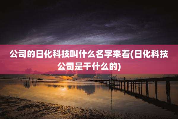 公司的日化科技叫什么名字来着(日化科技公司是干什么的)