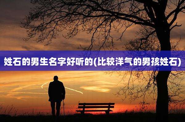 姓石的男生名字好听的(比较洋气的男孩姓石)