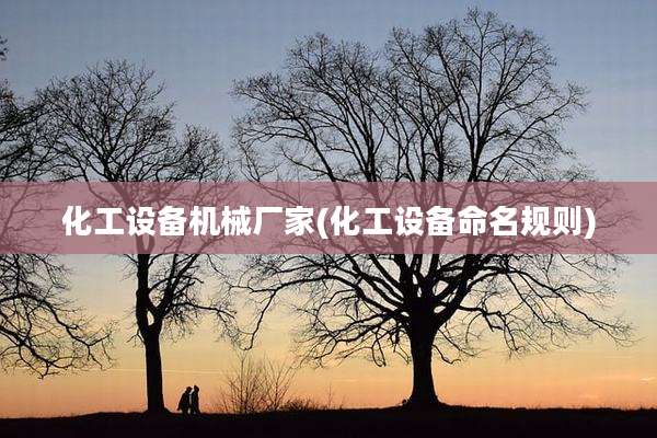 化工设备机械厂家(化工设备命名规则)