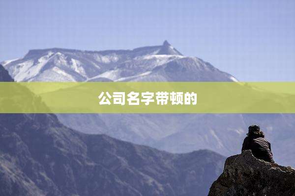 公司名字带顿的