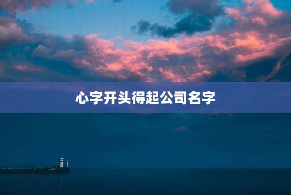 心字开头得起公司名字