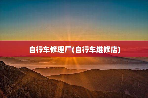 自行车修理厂(自行车维修店)