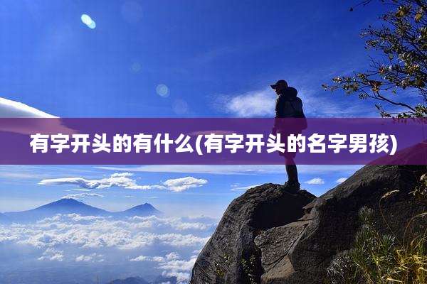 有字开头的有什么(有字开头的名字男孩)