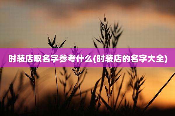 时装店取名字参考什么(时装店的名字大全)