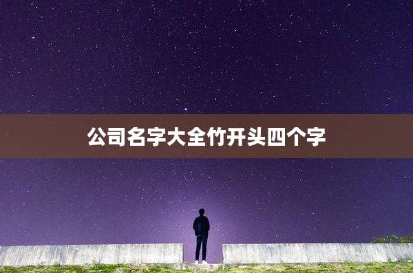 公司名字大全竹开头四个字