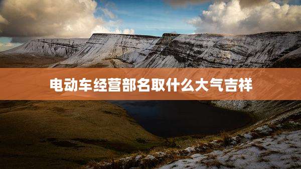 电动车经营部名取什么大气吉祥