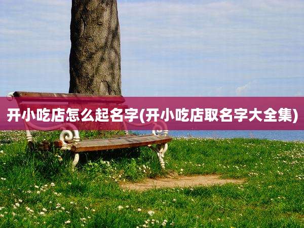 开小吃店怎么起名字(开小吃店取名字大全集)