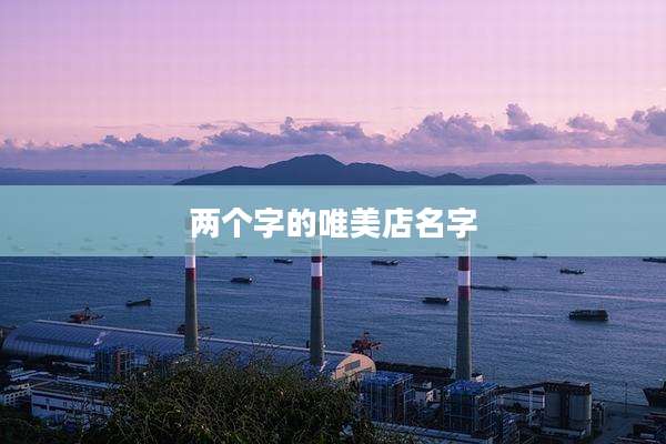 两个字的唯美店名字