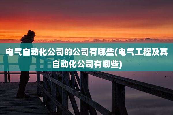 电气自动化公司的公司有哪些(电气工程及其自动化公司有哪些)