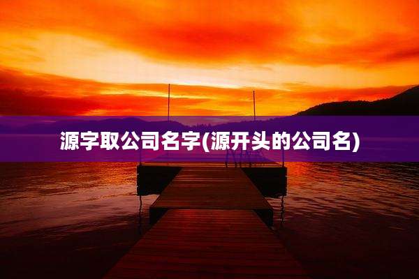 源字取公司名字(源开头的公司名)