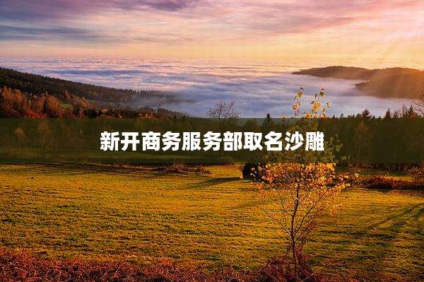 新开商务服务部取名沙雕