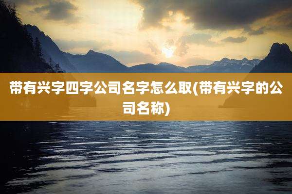 带有兴字四字公司名字怎么取(带有兴字的公司名称)