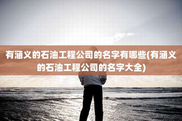 有涵义的石油工程公司的名字有哪些(有涵义的石油工程公司的名字大全)