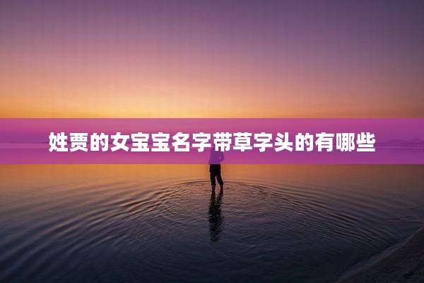 姓贾的女宝宝名字带草字头的有哪些