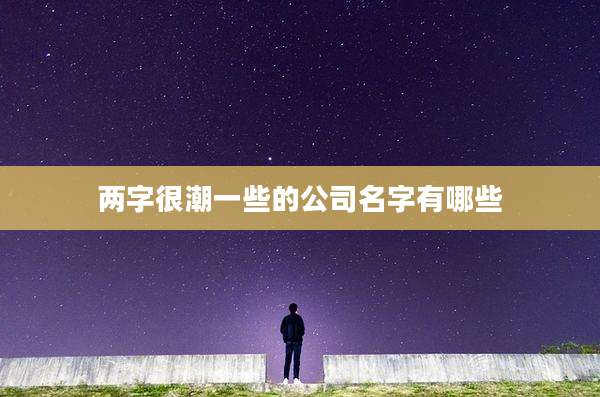 两字很潮一些的公司名字有哪些