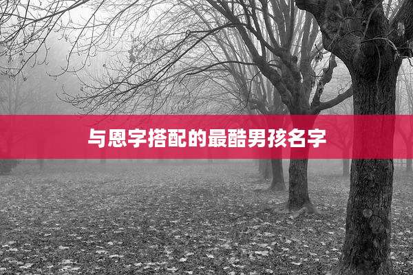 与恩字搭配的最酷男孩名字