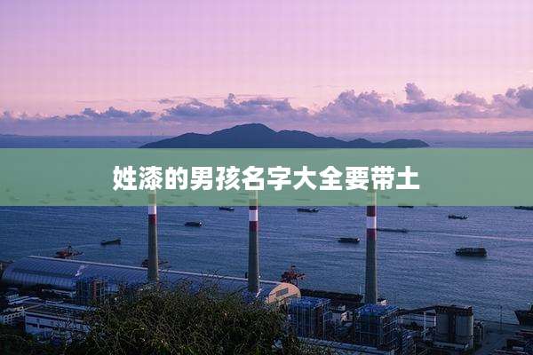姓漆的男孩名字大全要带土