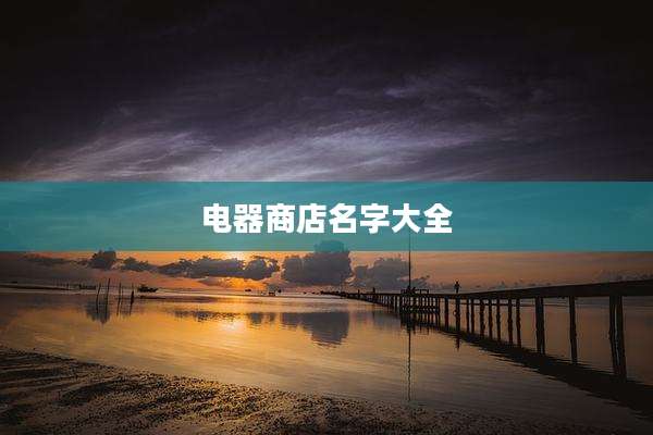 电器商店名字大全