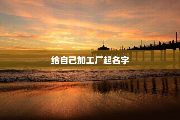 给自己加工厂起名字