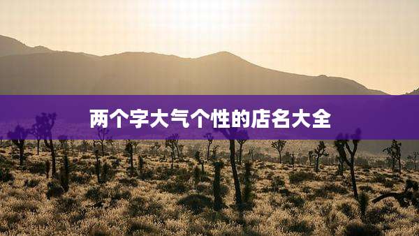 两个字大气个性的店名大全