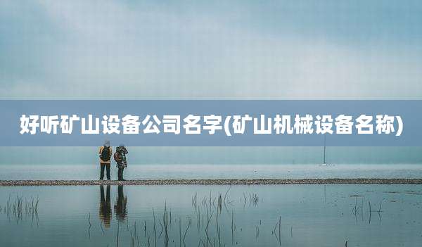 好听矿山设备公司名字(矿山机械设备名称)
