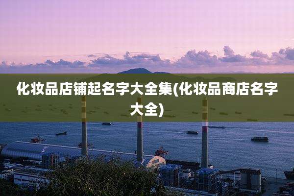 化妆品店铺起名字大全集(化妆品商店名字大全)