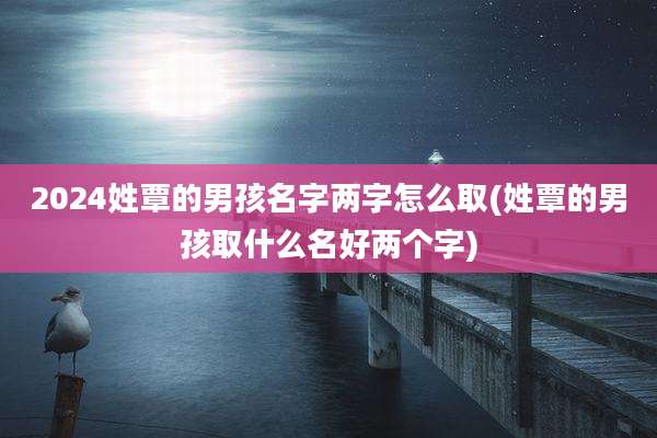 2024姓覃的男孩名字两字怎么取(姓覃的男孩取什么名好两个字)
