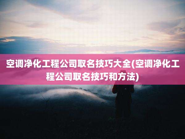 空调净化工程公司取名技巧大全(空调净化工程公司取名技巧和方法)