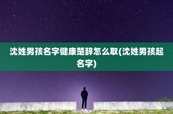 沈姓男孩名字健康楚辞怎么取(沈姓男孩起名字)