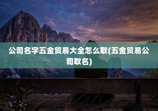 公司名字五金贸易大全怎么取(五金贸易公司取名)