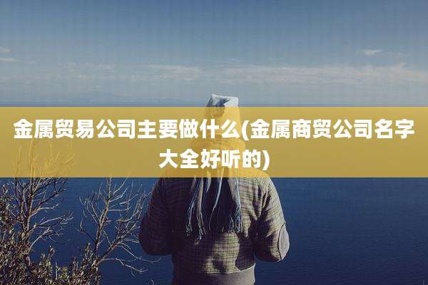 金属贸易公司主要做什么(金属商贸公司名字大全好听的)