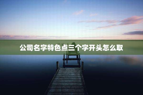 公司名字特色点三个字开头怎么取