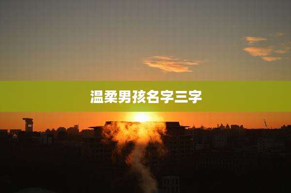 温柔男孩名字三字