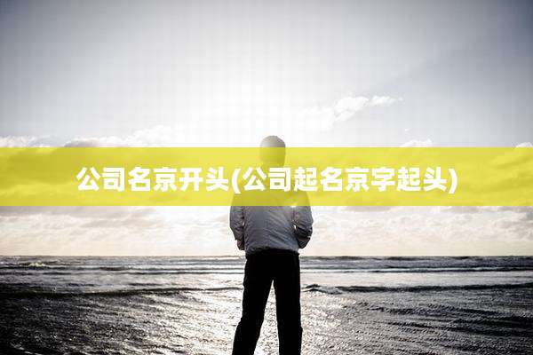 公司名京开头(公司起名京字起头)