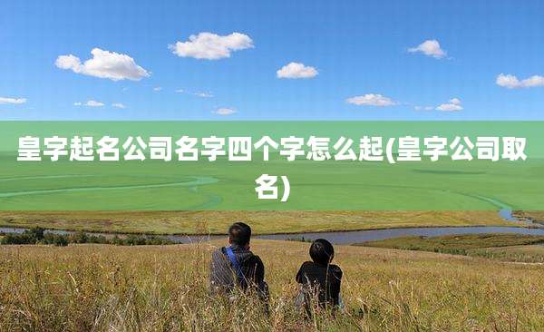 皇字起名公司名字四个字怎么起(皇字公司取名)