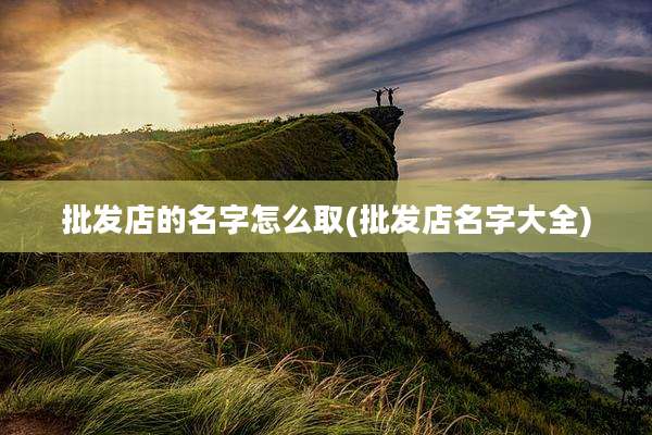 批发店的名字怎么取(批发店名字大全)