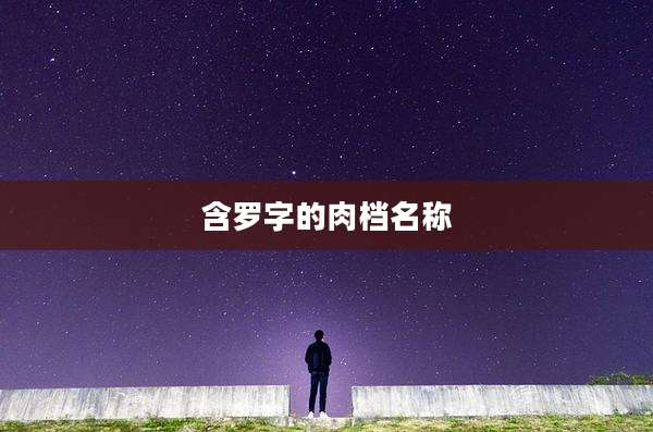 含罗字的肉档名称
