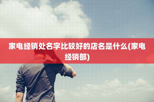 家电经销处名字比较好的店名是什么(家电经销部)