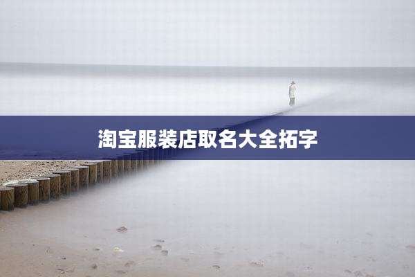 淘宝服装店取名大全拓字