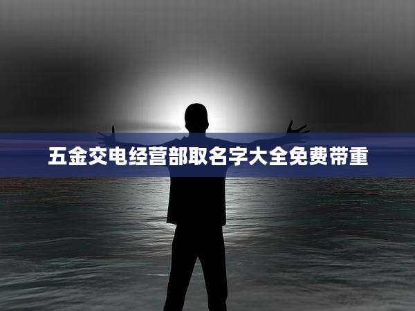 五金交电经营部取名字大全免费带重