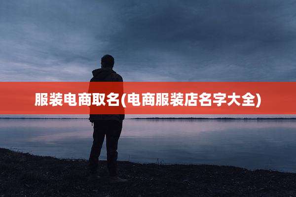 服装电商取名(电商服装店名字大全)
