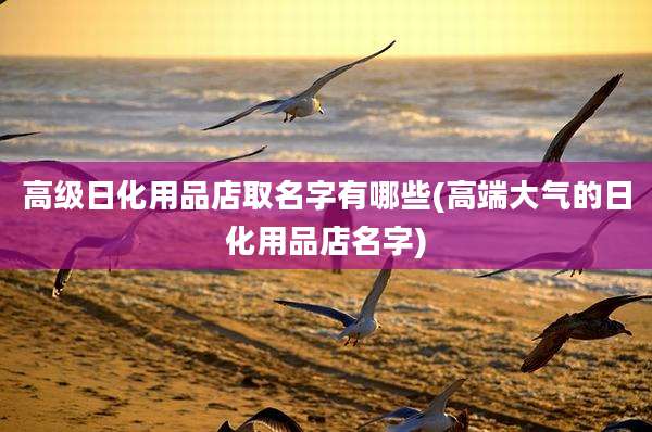 高级日化用品店取名字有哪些(高端大气的日化用品店名字)