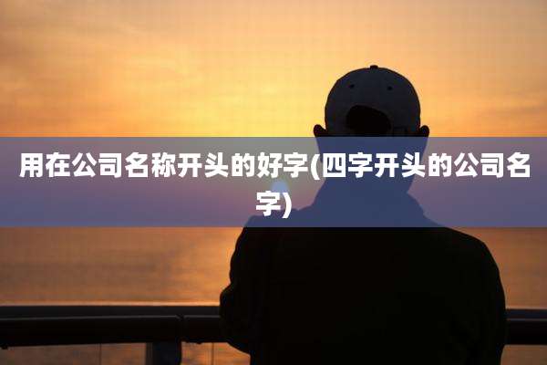 用在公司名称开头的好字(四字开头的公司名字)