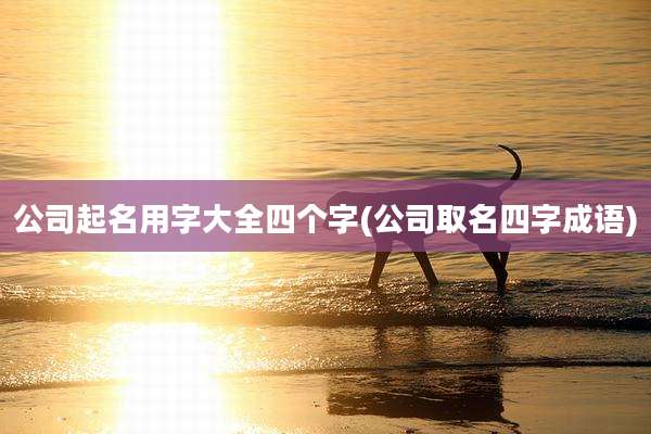 公司起名用字大全四个字(公司取名四字成语)