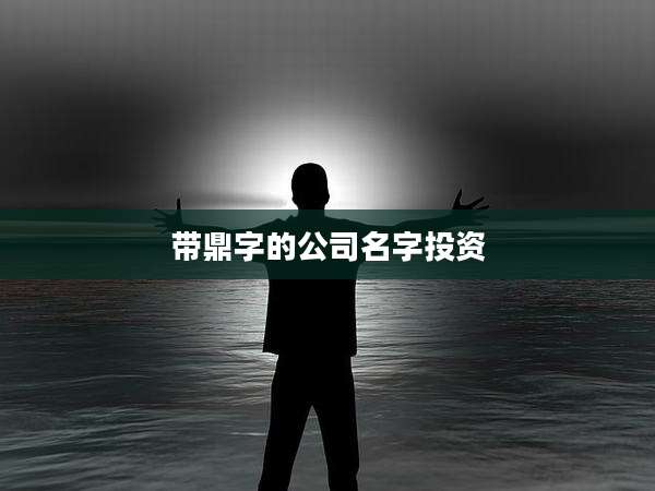 带鼎字的公司名字投资