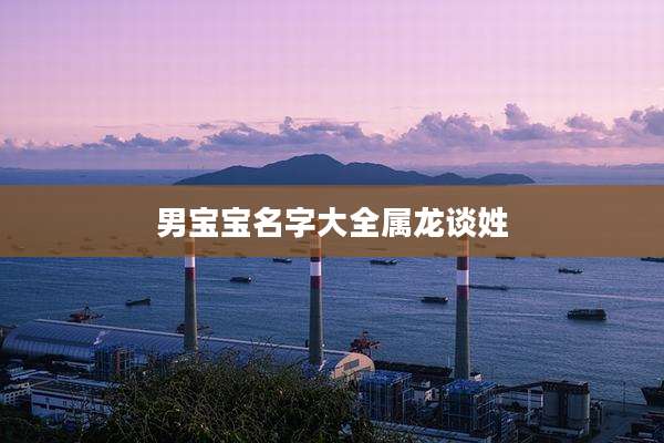 男宝宝名字大全属龙谈姓