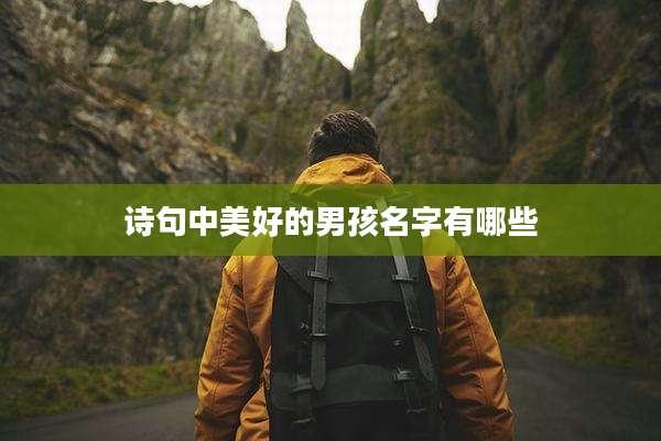 诗句中美好的男孩名字有哪些