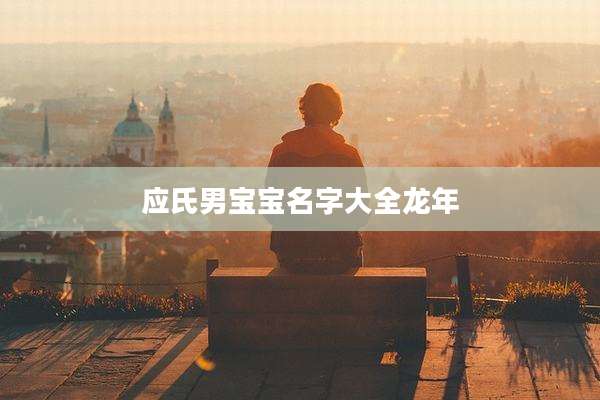 应氏男宝宝名字大全龙年