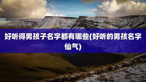 好听得男孩子名字都有哪些(好听的男孩名字仙气)