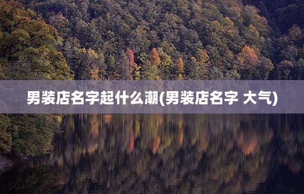 男装店名字起什么潮(男装店名字 大气)